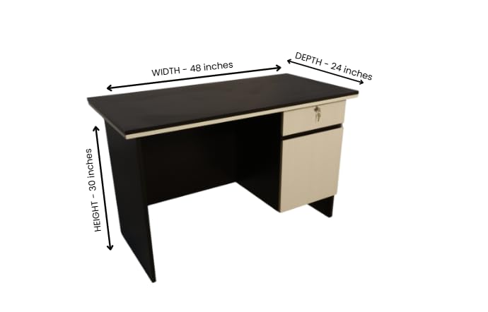 4 ft study table with drawer and chamber