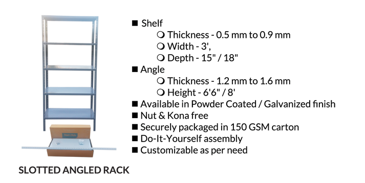 Foldable Angle Rack Slotted Angle Rack Lite – Furnisteel