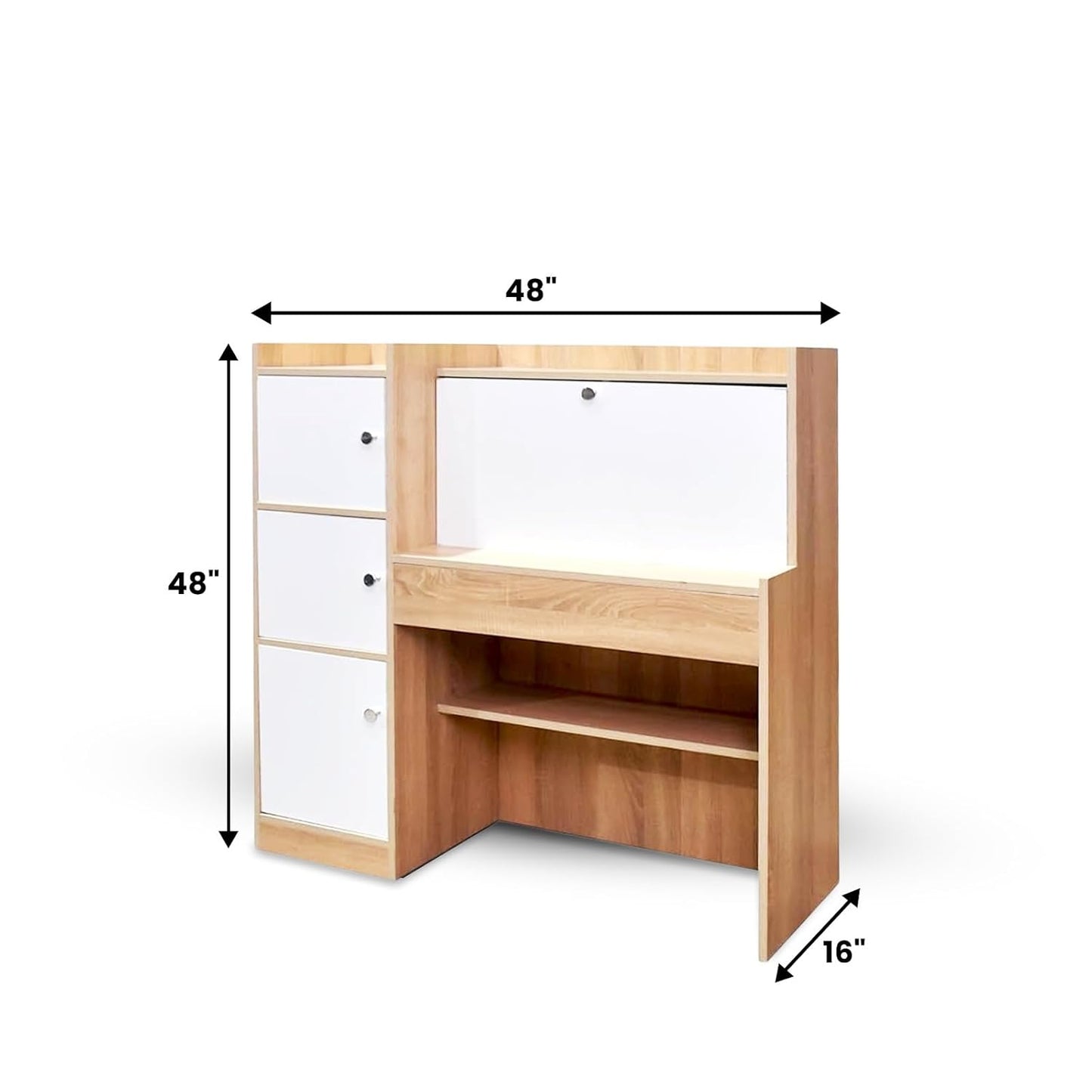 Furnisteel study table with shelves and chambers