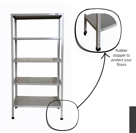 Slotted angle rack for home utility room storage