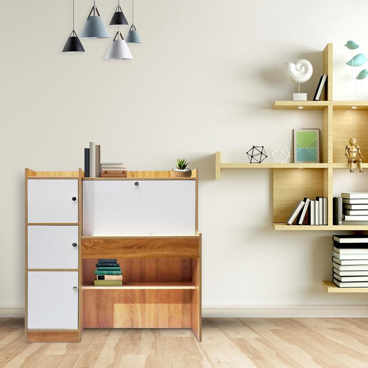 Study table with storage for writing and laptop work